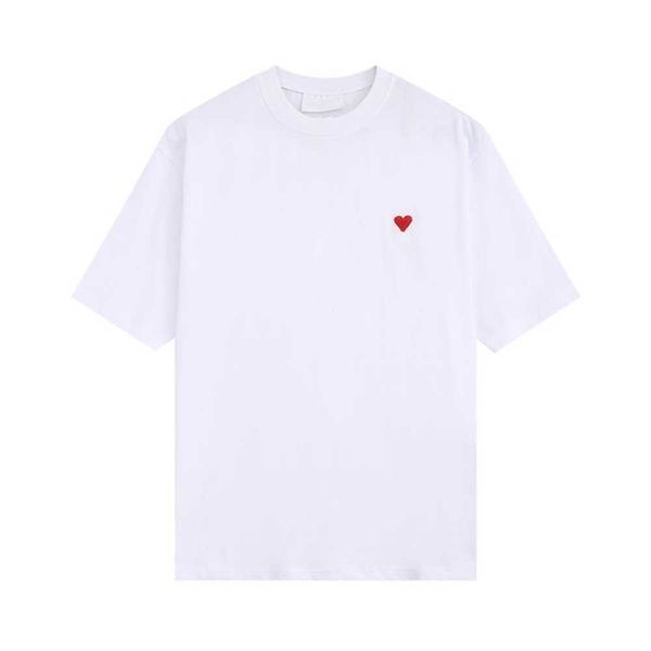 t shirt for men 2023 springsummer new boyfriend style version with small red heart embroidery on the chest loose and comfortable short sleev, White;black
t shirt for men 2023 springsummer new boyfriend style version with small red heart embroidery on the chest loose and comfortable short sleev, White;black