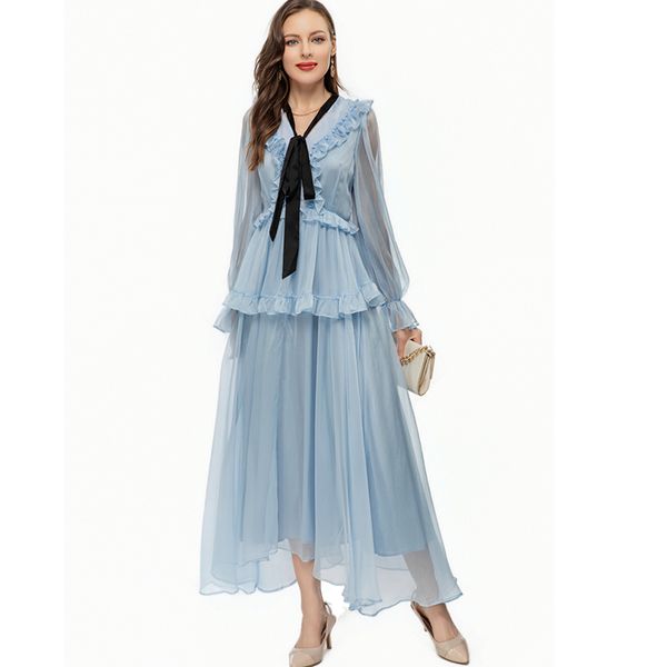 women's runway dresses v neck ruffles bow detailing peplum elegant party prom gown, Black
women's runway dresses v neck ruffles bow detailing peplum elegant party prom gown, Black
