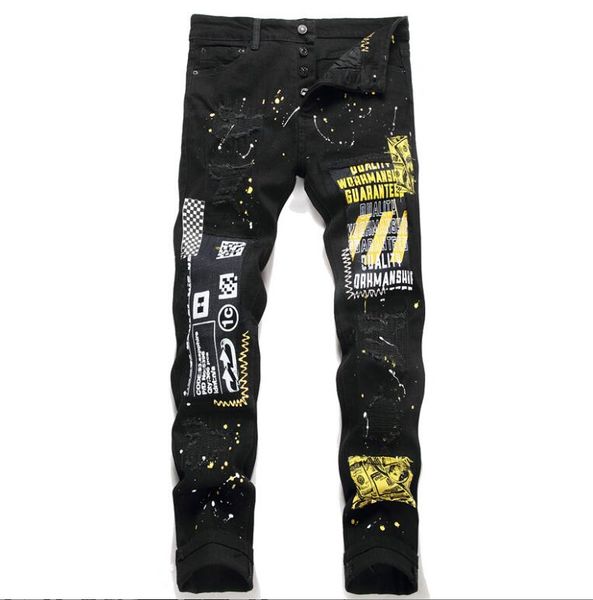 new designer mens jeans hip hop denim jeans straight patchwork jeans fashion brand clothing plus size bp423, Blue
new designer mens jeans hip hop denim jeans straight patchwork jeans fashion brand clothing plus size bp423, Blue