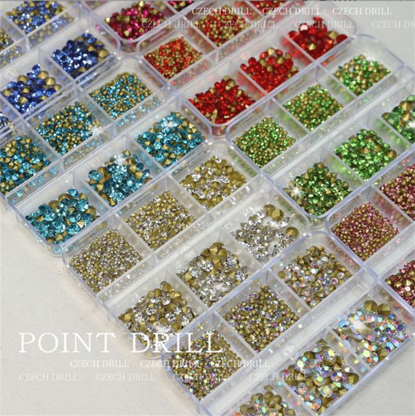 

1 Pack Mix Opal Crystal Art Rhinestones 3d Charm Glass Flatback Non Hotfix DIY Nail Jewelry Sticker Decorations for Nails