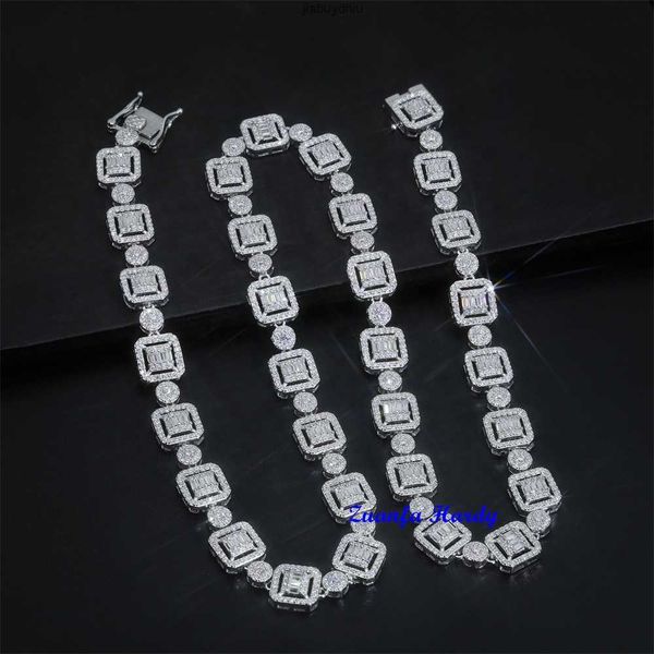 zuanfa pass diamond tester vvs moissanite necklace lab grown baguette iced out cuban link chain, Silver
zuanfa pass diamond tester vvs moissanite necklace lab grown baguette iced out cuban link chain, Silver
