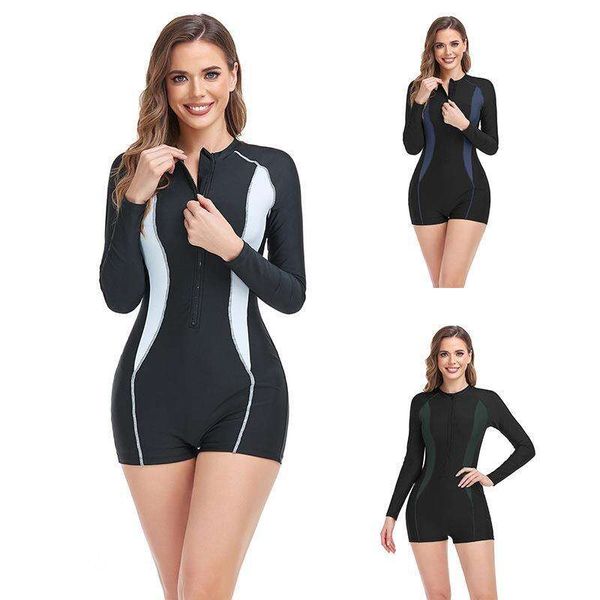 diving suit bikinis for women surfing one piece boxer long sleeve sun protection swimsuit, White;black
diving suit bikinis for women surfing one piece boxer long sleeve sun protection swimsuit, White;black