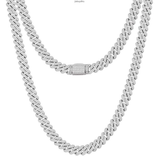 cadenas fashion jewelry iced out 9mm gold plated hip hop men women zircon miami cuban link chain necklace, Silver
cadenas fashion jewelry iced out 9mm gold plated hip hop men women zircon miami cuban link chain necklace, Silver