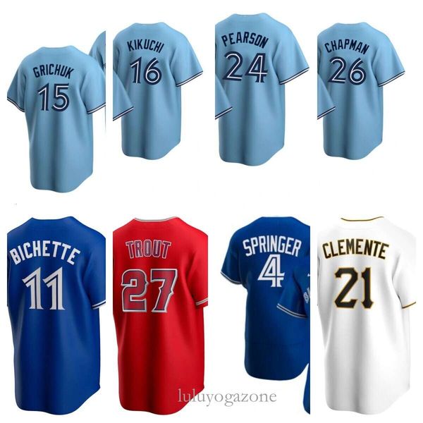 blue jays baseball jersey vladimir guerrero jr. george springer bo bichette yusei kikuchi cavan biggio randal grichuk carter hyun-jin, Blue;black
blue jays baseball jersey vladimir guerrero jr. george springer bo bichette yusei kikuchi cavan biggio randal grichuk carter hyun-jin, Blue;black