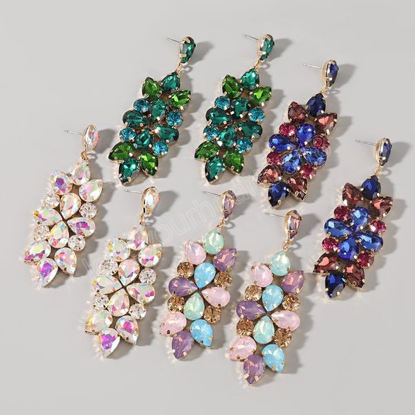 trend multicolor rhinestone pendant earrings women's party wedding dangle earrings fashion jewelry accessories, Silver
trend multicolor rhinestone pendant earrings women's party wedding dangle earrings fashion jewelry accessories, Silver