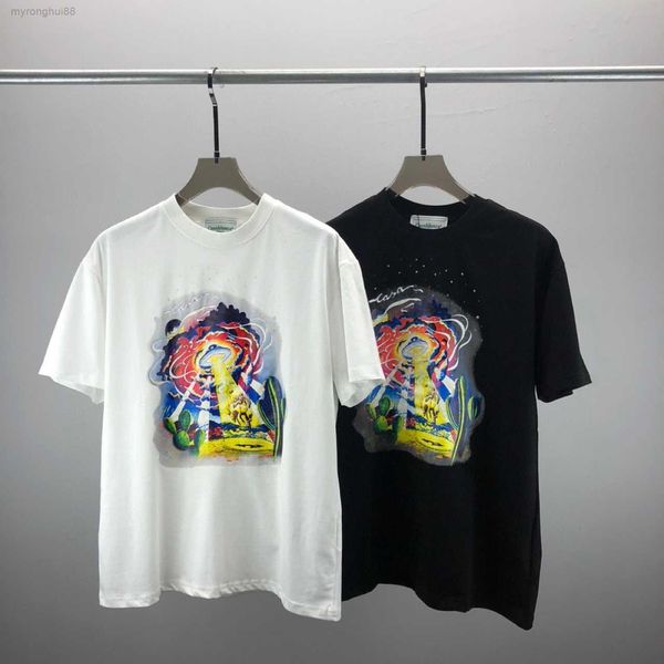fashionable european casablanc short sleeved with chest letter pattern for both and t-shirts aopq, White;black
fashionable european casablanc short sleeved with chest letter pattern for both and t-shirts aopq, White;black