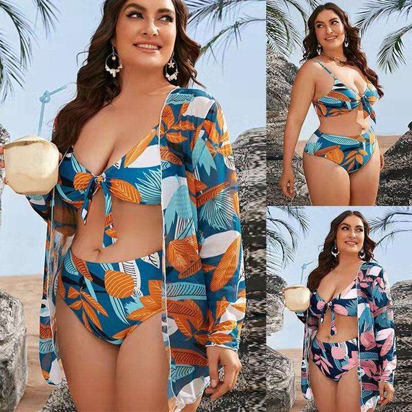 qisheng large size fat woman bikini printed long sleeved blouse push up lace split for women, White;black
qisheng large size fat woman bikini printed long sleeved blouse push up lace split for women, White;black