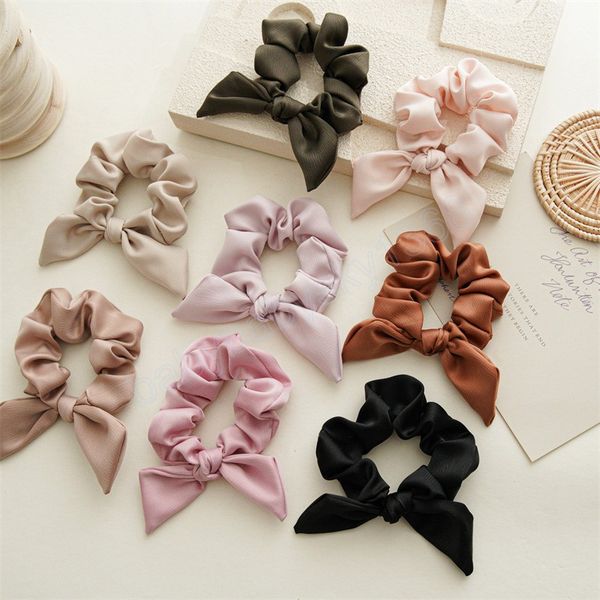 solid bowknot hair loops silk scrunchies elastic hair band ponytail holder rubber band for women hair ties hair accessories, Slivery;white
solid bowknot hair loops silk scrunchies elastic hair band ponytail holder rubber band for women hair ties hair accessories, Slivery;white