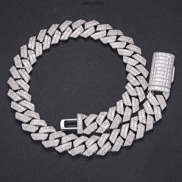 20mm 2 rows aaaaa baguette cz diamond iced out miami cuban link chain bling 18k white gold plated brass hip hop jewelry necklace, Silver
20mm 2 rows aaaaa baguette cz diamond iced out miami cuban link chain bling 18k white gold plated brass hip hop jewelry necklace, Silver