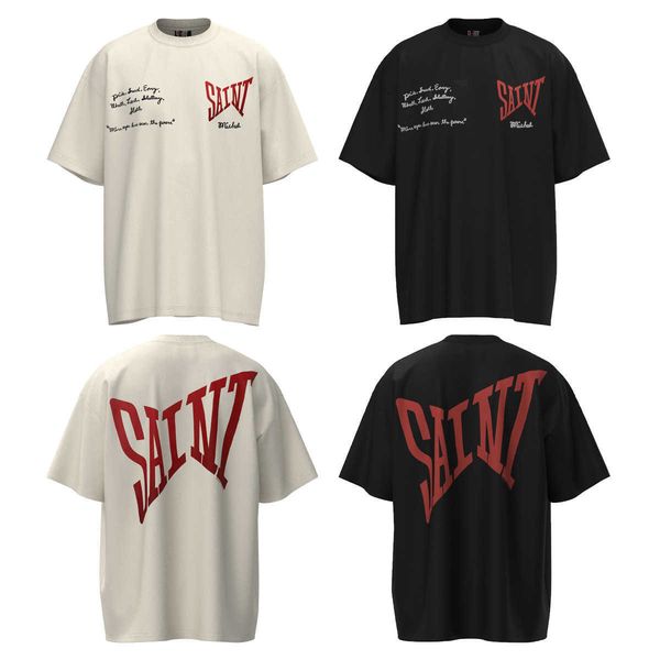 pako new style t-shirts for men and women fashion designer saint michael small letter embroidery print loose short sleeve comfortable, White;black
pako new style t-shirts for men and women fashion designer saint michael small letter embroidery print loose short sleeve comfortable, White;black