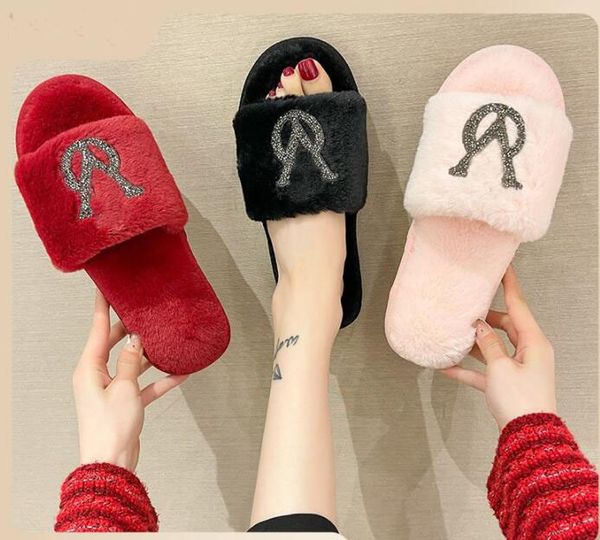winter designer fur slippers indoor rhinestone full furry soft fluffy plush antiskid platform flats heel slip luxury designer shoes casual l, Black
winter designer fur slippers indoor rhinestone full furry soft fluffy plush antiskid platform flats heel slip luxury designer shoes casual l, Black