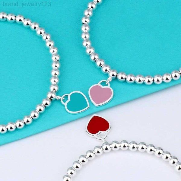 classic 925 sterling silver enamel love 4mm round bead bracelet women's sweet charm fashion brand luxury jewelry party gift, Black
classic 925 sterling silver enamel love 4mm round bead bracelet women's sweet charm fashion brand luxury jewelry party gift, Black