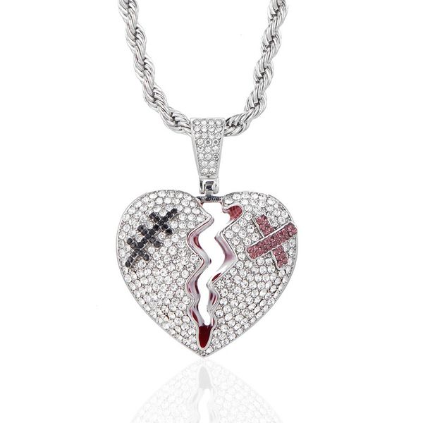 ice necklace couple patch brokenheart necklace for men fashion hip-hop jewelry street cool sweater necklace friend gift, Silver
ice necklace couple patch brokenheart necklace for men fashion hip-hop jewelry street cool sweater necklace friend gift, Silver