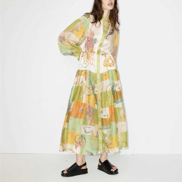 australian designer lantern sleeveless floral printed silk and ramie long dress, Black;gray
australian designer lantern sleeveless floral printed silk and ramie long dress, Black;gray