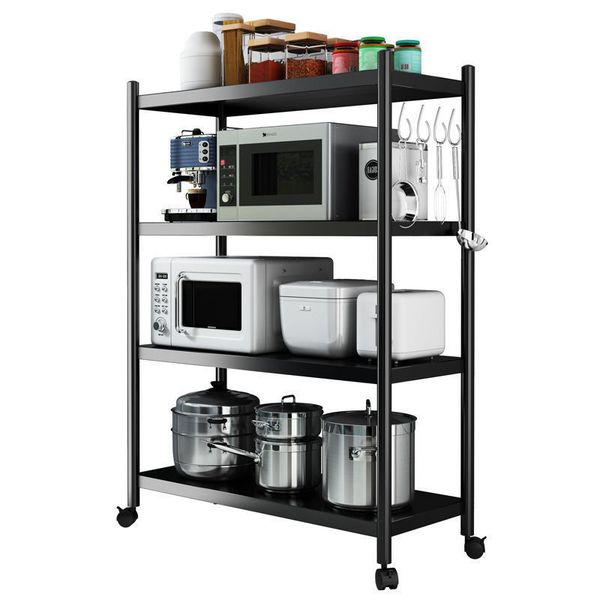 kitchen 4-layer shelving floor to floor multi-layer microwave rack with wheeled storage rack multi-functional oven pot rack
kitchen 4-layer shelving floor to floor multi-layer microwave rack with wheeled storage rack multi-functional oven pot rack