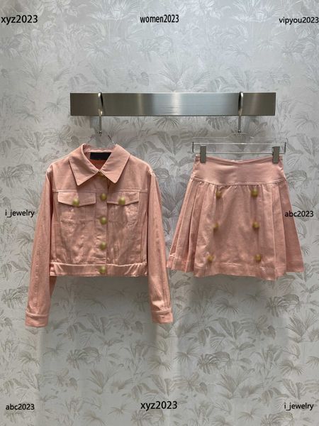 designer woman dress set fashion summer suit two piece dress size s-l pink denim jacket and high waisted pleated skirt june10, White
designer woman dress set fashion summer suit two piece dress size s-l pink denim jacket and high waisted pleated skirt june10, White