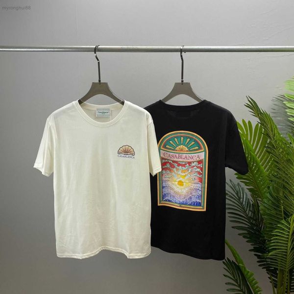 fashion european casablanc short sleeved t-shirt with front and back pattern for both matching , versatile 3za4, White;black
fashion european casablanc short sleeved t-shirt with front and back pattern for both matching , versatile 3za4, White;black