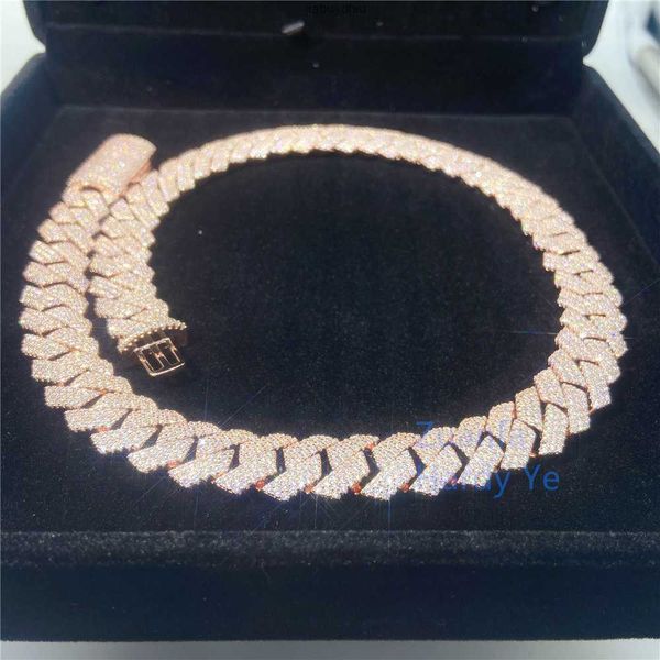 zuanfa custom cuban necklace 15mm rose gold color jewelry vvs lab diamond moissanite iced out link chain, Silver
zuanfa custom cuban necklace 15mm rose gold color jewelry vvs lab diamond moissanite iced out link chain, Silver