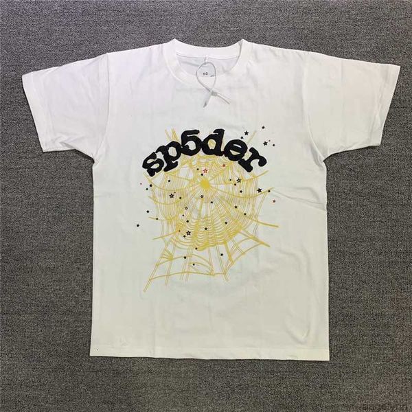 young new thug sp5der 555555 t-shirt men women foaming printing spider web pattern t shirt tees afcn, White;black