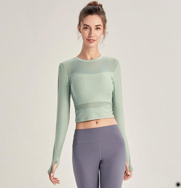 sports women running fitness s yoga short open navel mesh stitching breathable long sleeve t-shirt tight elasticity workout exercise gym clo
sports women running fitness s yoga short open navel mesh stitching breathable long sleeve t-shirt tight elasticity workout exercise gym clo