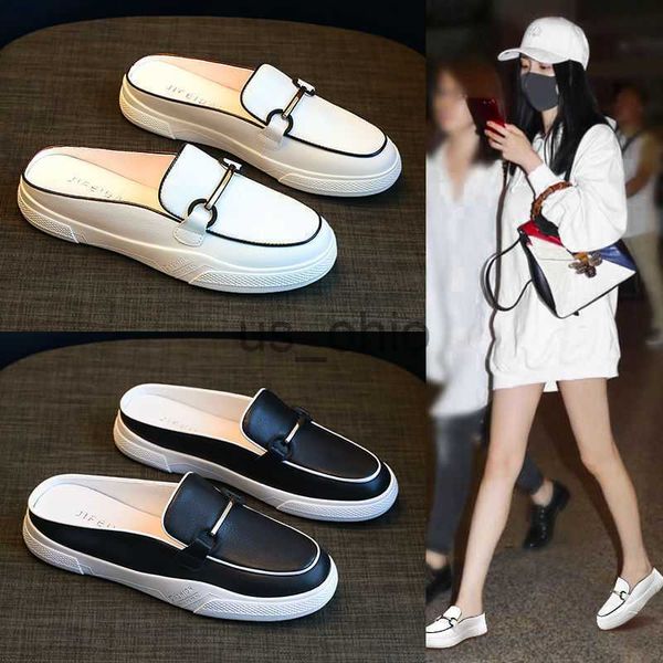slippers closed toe half slippers for women 2021 new fashionable summer outdoor allmatching slipon lazy sandal without heel white shoes j230, Black
slippers closed toe half slippers for women 2021 new fashionable summer outdoor allmatching slipon lazy sandal without heel white shoes j230, Black