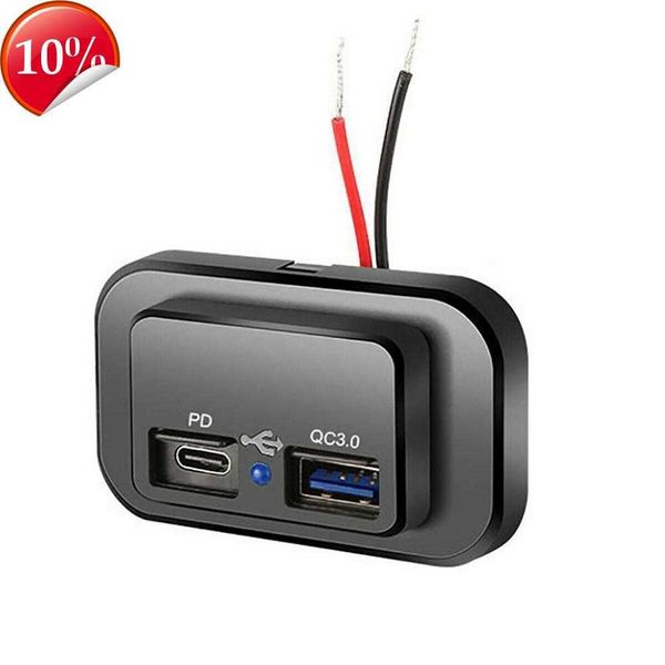 New 12V/24V 36W QC3.0+PD Dual USB Port Charger Power Adapter Waterproof LED Socket Mobile Phone Charging Outlet Panel Car Accessorie
New 12V/24V 36W QC3.0+PD Dual USB Port Charger Power Adapter Waterproof LED Socket Mobile Phone Charging Outlet Panel Car Accessorie