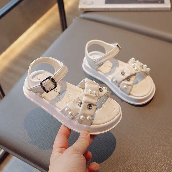 sandals girls' open toe cross edition pu children's fashion non slip 2023 hook and loop pearl summer new breathable flat g220612, Black;red
sandals girls' open toe cross edition pu children's fashion non slip 2023 hook and loop pearl summer new breathable flat g220612, Black;red