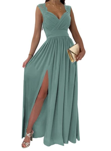 long sweety formal evening dresses side split lace deep v-neck a-line chiffon plus size prom party gowns 18, Black;red
long sweety formal evening dresses side split lace deep v-neck a-line chiffon plus size prom party gowns 18, Black;red