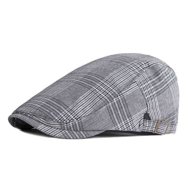 berets spring autumn cotton stripe news boys' flat hat male and female painter beret 49 g220612, Blue;gray
berets spring autumn cotton stripe news boys' flat hat male and female painter beret 49 g220612, Blue;gray