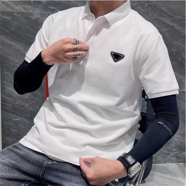 black white lapel polos triangle tees summer luxury designer short sleeves casual 3e3b, White;black
black white lapel polos triangle tees summer luxury designer short sleeves casual 3e3b, White;black