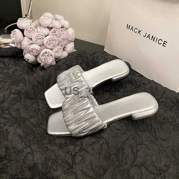 slippers leather square toe slippers women summer flat bottom half grag fashion outside beach sandals female shoes flip flops j230612, Black
slippers leather square toe slippers women summer flat bottom half grag fashion outside beach sandals female shoes flip flops j230612, Black