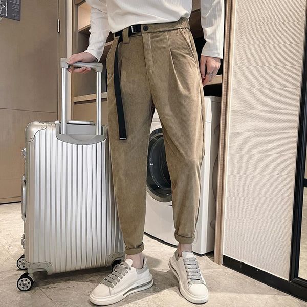 pants autumn 4 colors belt corduroy pants men slim fashion casual leggings pants men korean style harem pants mens trousers 2836, Black
pants autumn 4 colors belt corduroy pants men slim fashion casual leggings pants men korean style harem pants mens trousers 2836, Black