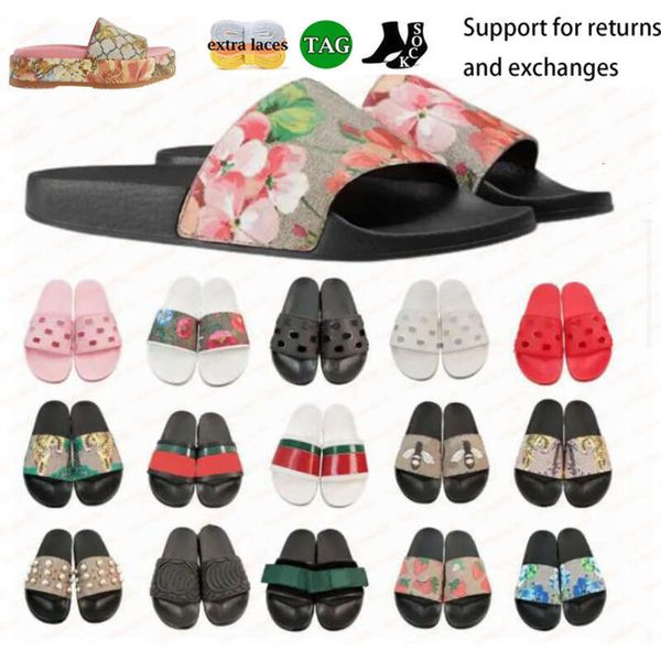 mens womens designer slippers slides sandals luxury brand blooms summer beach slide flat with box leather rubber, Black
mens womens designer slippers slides sandals luxury brand blooms summer beach slide flat with box leather rubber, Black