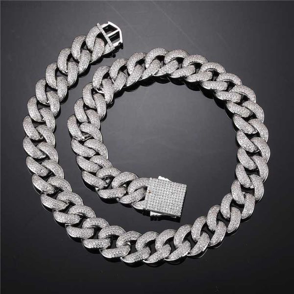 hip hop jewelry set 19mm white gold plated cuban link chain zircon diamond choker necklace maimi iced out cuban chain necklace, Silver
hip hop jewelry set 19mm white gold plated cuban link chain zircon diamond choker necklace maimi iced out cuban chain necklace, Silver
