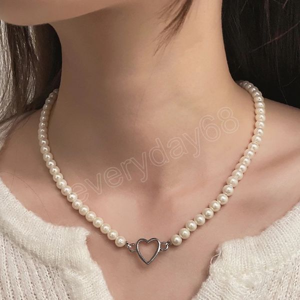 silver color heart pendant necklace for women vintage artificial pearls beads collar fashion jewelry gifts accessories
silver color heart pendant necklace for women vintage artificial pearls beads collar fashion jewelry gifts accessories