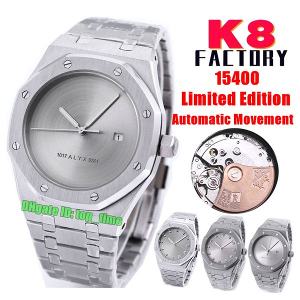 k8 factory watches k8f 15400 limited edition selfwinding 41mm automatic mens watch silver gray dial stainless steel bracelet gents wristwatc, Slivery;brown
k8 factory watches k8f 15400 limited edition selfwinding 41mm automatic mens watch silver gray dial stainless steel bracelet gents wristwatc, Slivery;brown