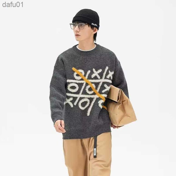 autumn and winter 2022 mens sweater round neck student knitwear jiugong chess printing l230520, Black
autumn and winter 2022 mens sweater round neck student knitwear jiugong chess printing l230520, Black