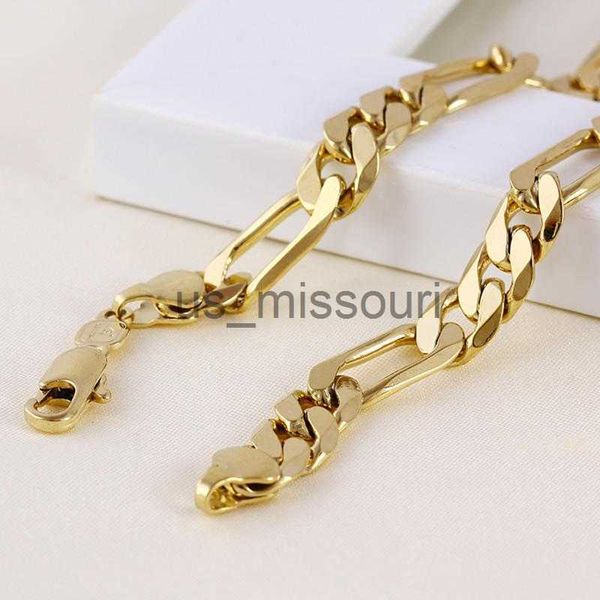 pendant necklaces 24k solid gold mens 24k solid gold gf 8mm italian figaro link chain necklace 24 inches j230612, Silver 
pendant necklaces 24k solid gold mens 24k solid gold gf 8mm italian figaro link chain necklace 24 inches j230612, Silver
