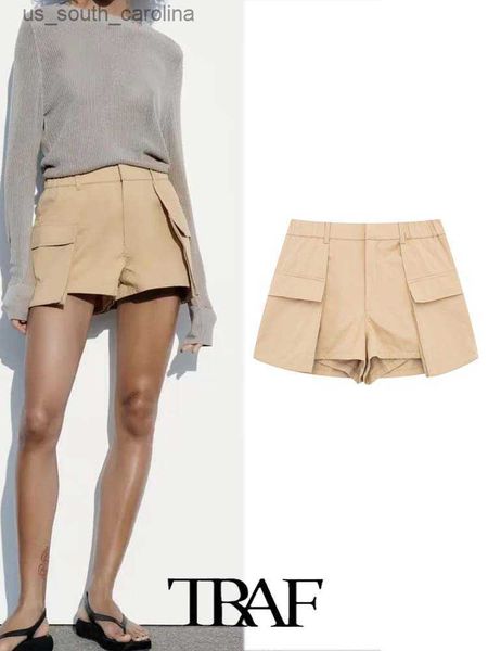 traf 2023 shorts women summer shorts woman fashion new pocket decoration khaki casual skirt pants shorts female l230522, White;black
traf 2023 shorts women summer shorts woman fashion new pocket decoration khaki casual skirt pants shorts female l230522, White;black