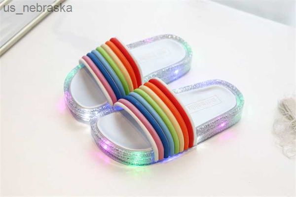 led rainbow kids glitter slippers summer children flashing jelly sandals fashion sequins glowing sandals girls travel beach shoes a5801, Black;grey
led rainbow kids glitter slippers summer children flashing jelly sandals fashion sequins glowing sandals girls travel beach shoes a5801, Black;grey