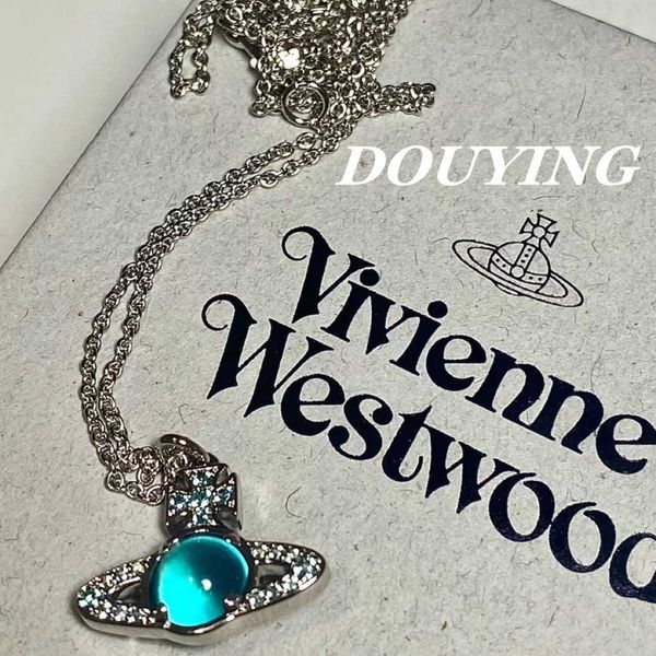 empress dowager xi 23 new petulla aqua rotable glass beads set with diamonds saturn necklace women's light luxury collar chain, Silver
empress dowager xi 23 new petulla aqua rotable glass beads set with diamonds saturn necklace women's light luxury collar chain, Silver