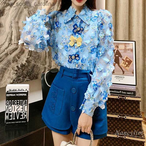 temperament women's 2023 spring shorts sets new blue fashion embroidery chiffon shirt + high waist shorts two-pieces outfits l230522, White;black
temperament women's 2023 spring shorts sets new blue fashion embroidery chiffon shirt + high waist shorts two-pieces outfits l230522, White;black