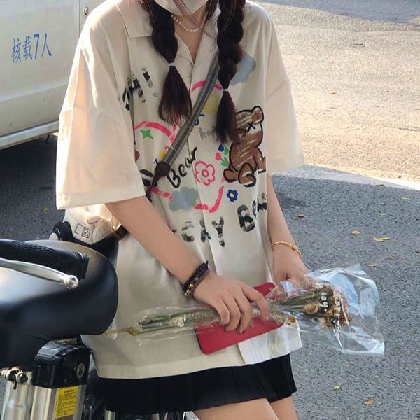 new japan kawaii grunge graffiti bear cute button up shirt teenage egirl summer large 2xl white blue harajuku loose
new japan kawaii grunge graffiti bear cute button up shirt teenage egirl summer large 2xl white blue harajuku loose