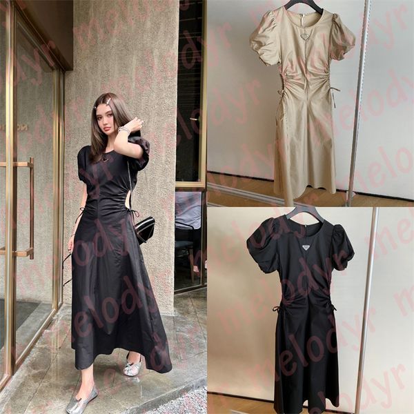 spring autumn women dress drawstring hollow slim skirts outdoor casual puff sleeve dresses, White;black
spring autumn women dress drawstring hollow slim skirts outdoor casual puff sleeve dresses, White;black