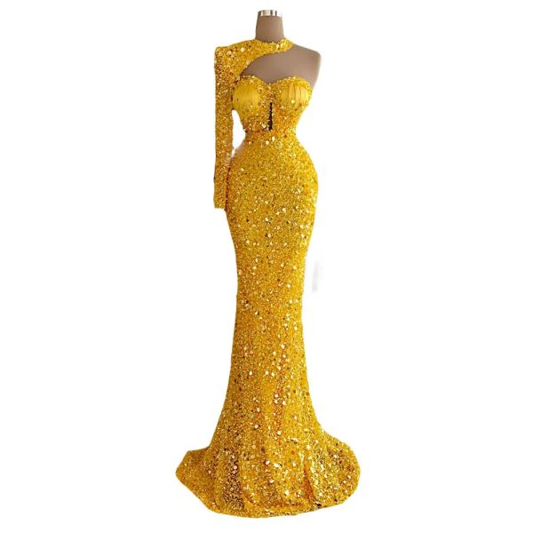 crystal beading mermaid evening dresses gold high neck long sleeve red carpet party gowns plus size sequined prom club formal dress, Black;red
crystal beading mermaid evening dresses gold high neck long sleeve red carpet party gowns plus size sequined prom club formal dress, Black;red