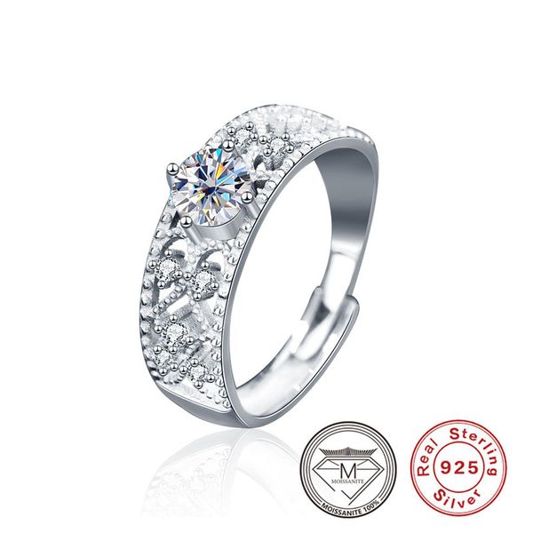 luxury moissanite rings for women 925 sterling silver adjustable size statement rings
luxury moissanite rings for women 925 sterling silver adjustable size statement rings