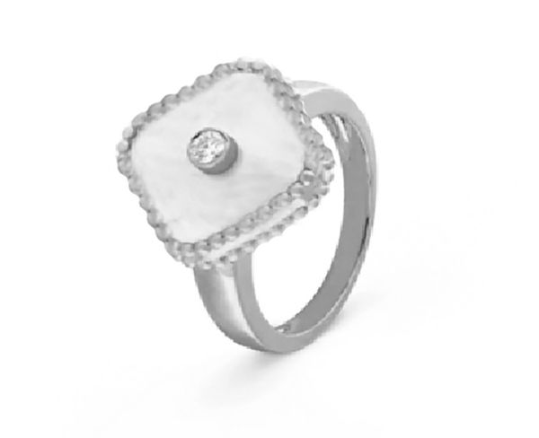 designer luxury ring simple atmosphere clover ring decoration mother of pearl gold plated ring women and girls ring accessories, Silver
designer luxury ring simple atmosphere clover ring decoration mother of pearl gold plated ring women and girls ring accessories, Silver