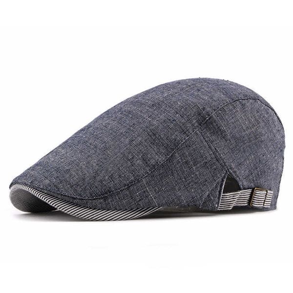 berets summer solid color newsboy caps men's cotton flat cap women's painter beret 10 g220612, Blue;gray
berets summer solid color newsboy caps men's cotton flat cap women's painter beret 10 g220612, Blue;gray