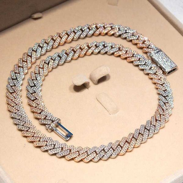 two tone 12mm iced out cuban link chain mens moissanite diamond cuban chain hip hop necklace, Silver
two tone 12mm iced out cuban link chain mens moissanite diamond cuban chain hip hop necklace, Silver