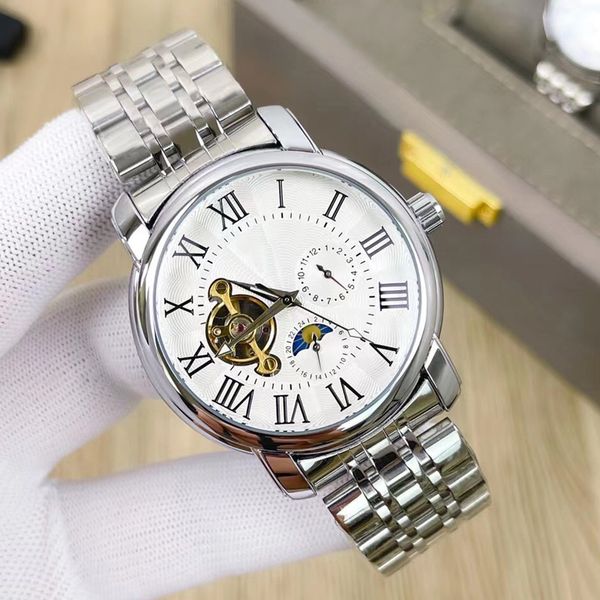 watch mens watch automatic mechanical 42mm stainless steel strap sapphire waterproof design fashion wristwatch montre de luxe moon phase, Slivery;brown
watch mens watch automatic mechanical 42mm stainless steel strap sapphire waterproof design fashion wristwatch montre de luxe moon phase, Slivery;brown